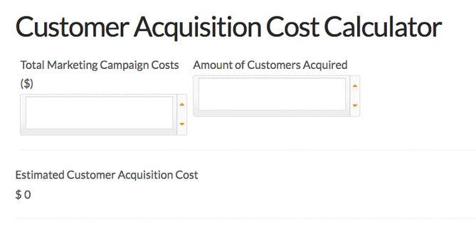 Customer Acquisition Cost Calculator