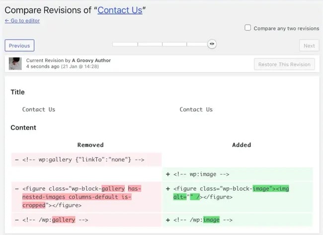 CMS features - WordPress autosave feature, Content Management System key features