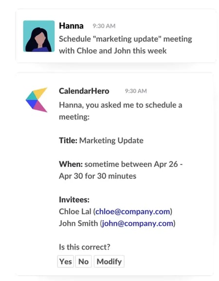 CalendarHero meeting scheduling tool
