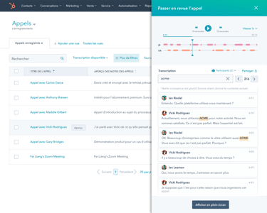 Outils de conversation intelligents de HubSpot