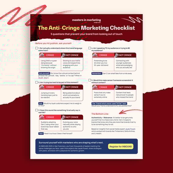 Carousel Image - The Anti-Cringe Marketing Checklist