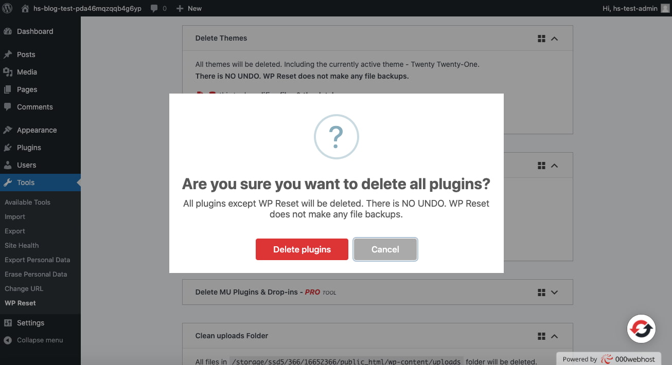 How to Reset a WordPress Site With or Without a Plugin
