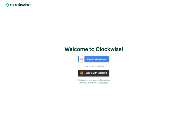 Clockwise Onboarding