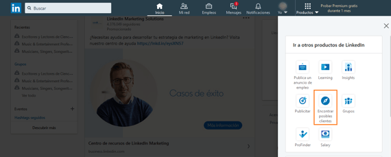 Cómo acceder al Sales Navigator de LinkedIn