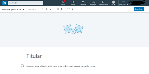 Cómo hacer un artículo en LinkedIn