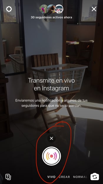 Cómo iniciar la transmisión en vivo de Instagram