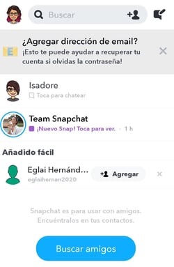 Cómo ver los Snaps que me envían