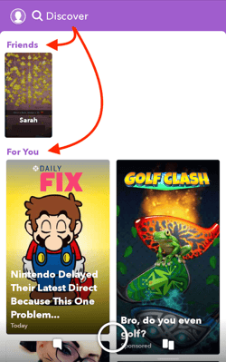 Cómo ver los Snaps que te envían desde la página de descubrimiento