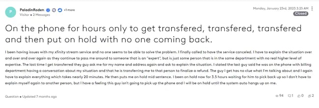 Comcast customer service fail examples, customer experience fails