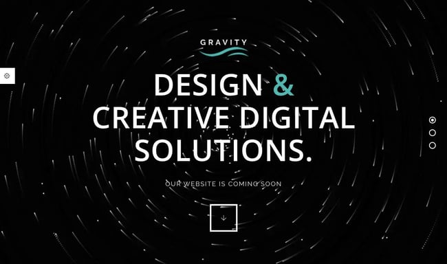 Simple Coming Soon template available with Divi Theme