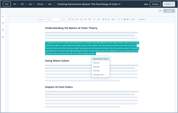 Markenidentität in Content Hub