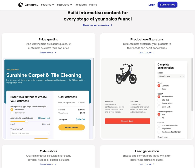 Convert Calculator is one of the best interactive content tools for calculator forms