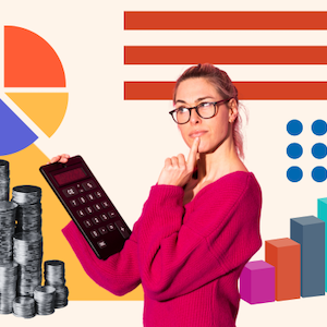 businesswoman determining an appropriate financial forecasting model