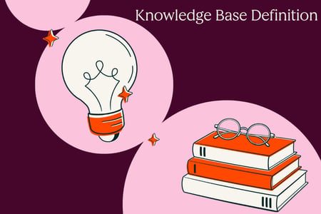 Stack of books and light bulb symbolize a knowledge base