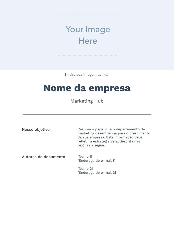 índice do plano de marketing