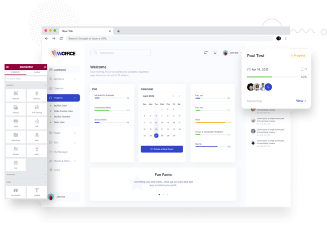 wordpress intranet themes, Woffice