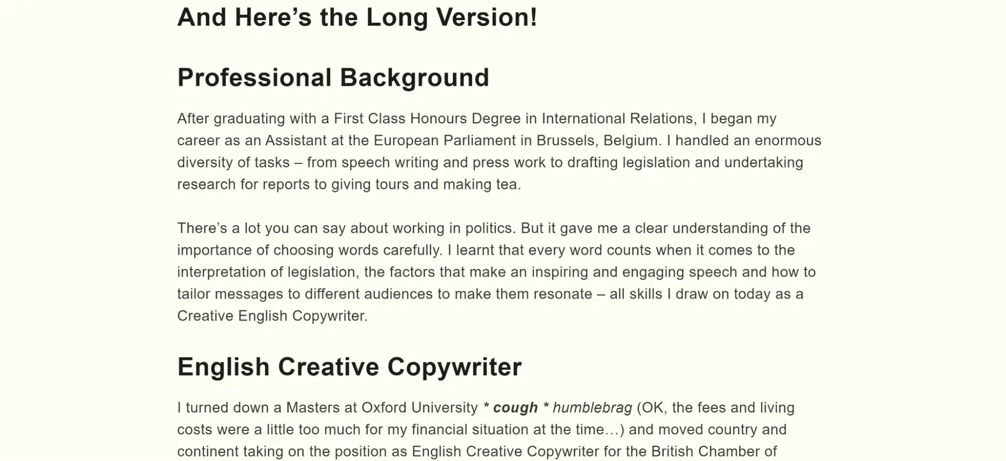 Copywriting portfolio example by Kim Hobson -1