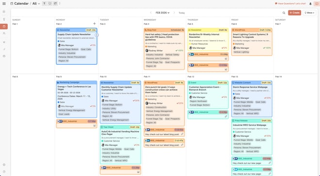 Coschedule Calendar View