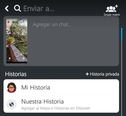 Crear una historia en Snapchat