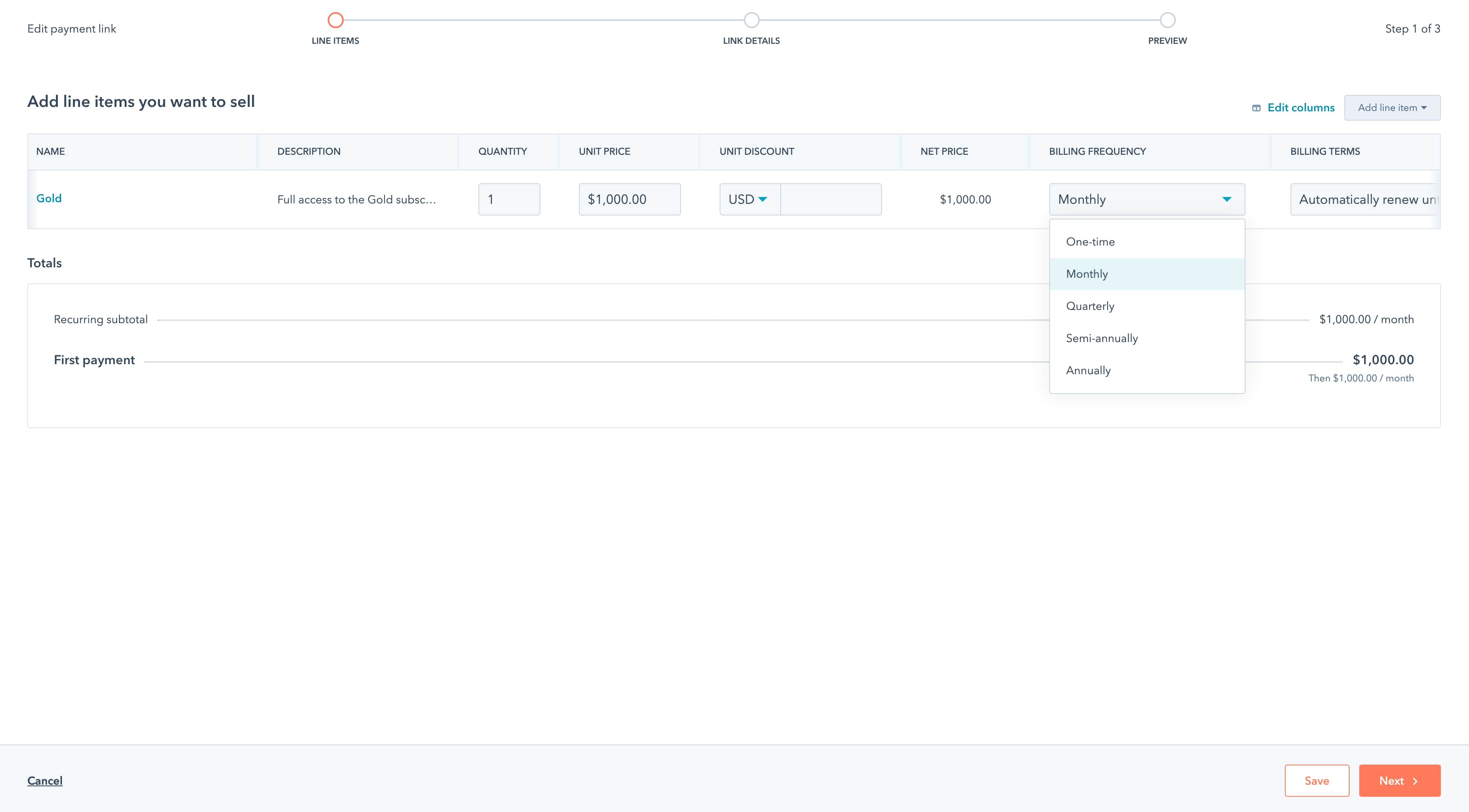 recurring payments hubspot payments