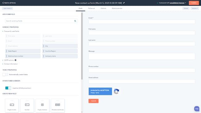 how to create a contact form in ̽ѡ