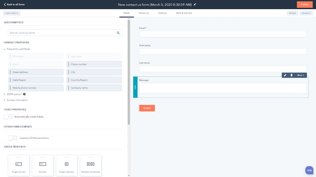 how to create a contact form in ̽ѡ