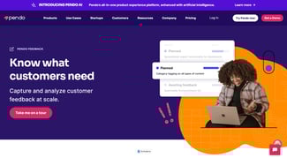 Customer feedback tools, Pendo Feedback product page