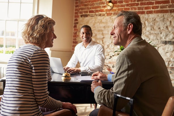 customer success representative creating a customer profiling with new prospects