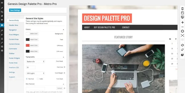  Genesis Design pallatte wordpress plugin