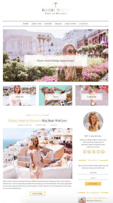 Daisy blogging theme demo