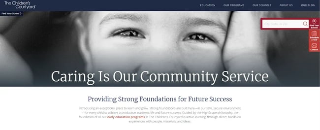 The Children's Courtyard is a well-established daycare provider 