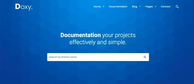 Default demo of web hosting WordPress theme DoxyLite