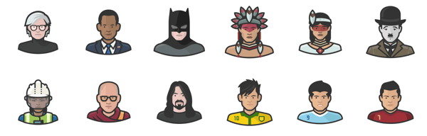 Diversity avatar free icon set