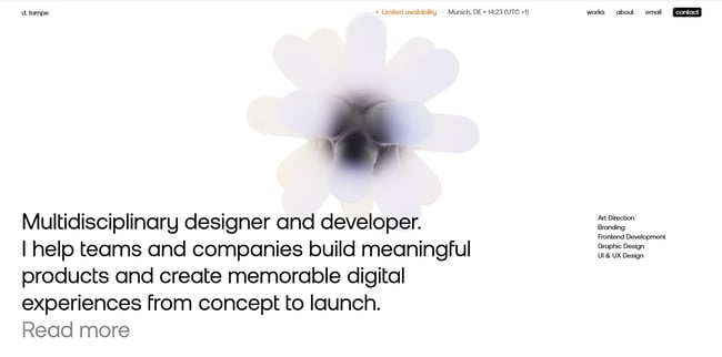 Dominik Tampe freelancer website