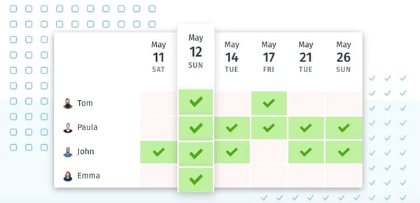 Doodle Best Scheduling Polls and Surveys - calendar view