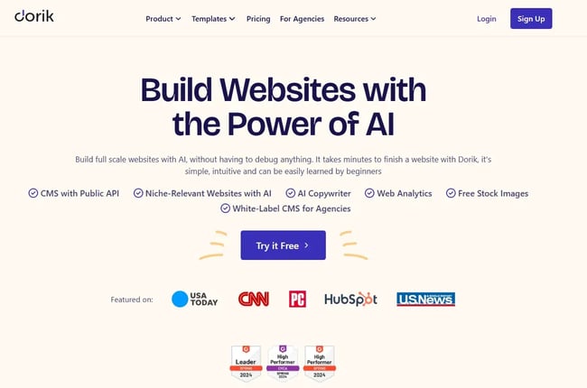 Dorik, Squarespace alternatives