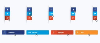 The Monarch plugin provides nine hover effects for you to choose from when customizing your social sharing and following buttons