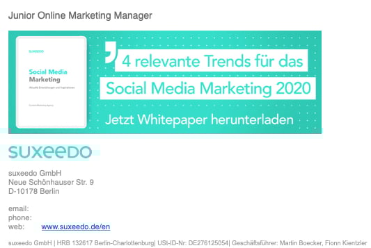 E-Mail-Banner Beispiel Suxeedo
