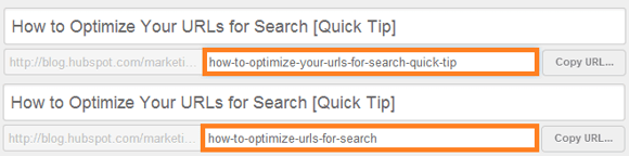 Ejemplo de URL optimizada