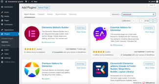 elementor wordpress: How to use Elementor with WordPress — searching elementor in wordpress dashboard to install now