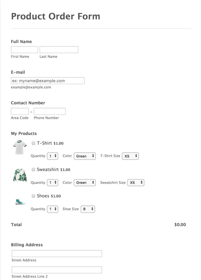 order form template