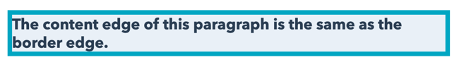 Example where Border and Content Box Edge of element overlap because padding set to zero-1