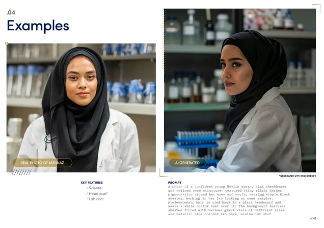 AI image generated from Dove's real beauty prompt playbook