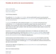 Modèle gratuit de lettre de recommandation