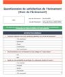 Modèle gratuit de questionnaire de satisfaction