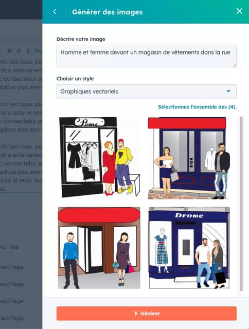 Générateur d'images IA de HubSpot