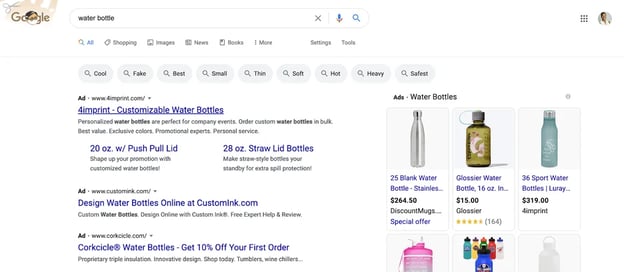 Google search ad example