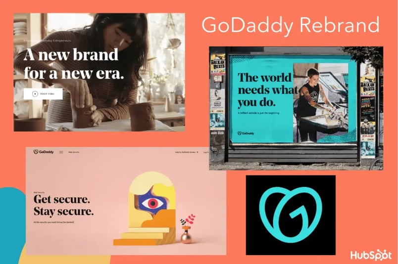 Famous Rebrand Examples godaddy 
