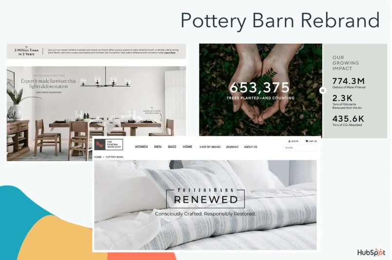 Famous Rebrand Examples pottery barn sustainability