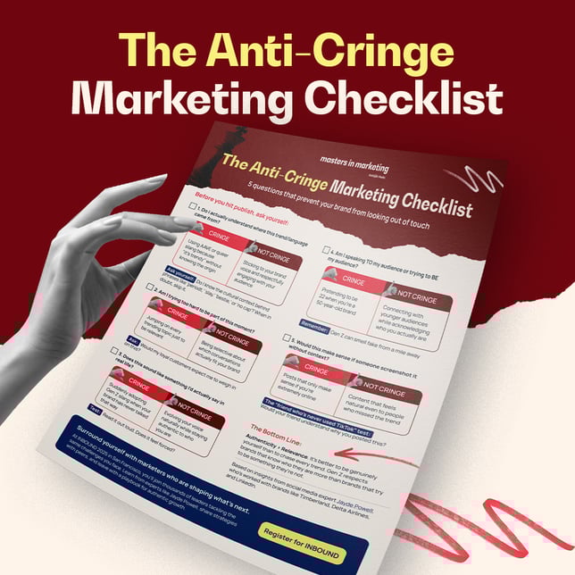 Featured Image - The Anti-Cringe Marketing Checklist